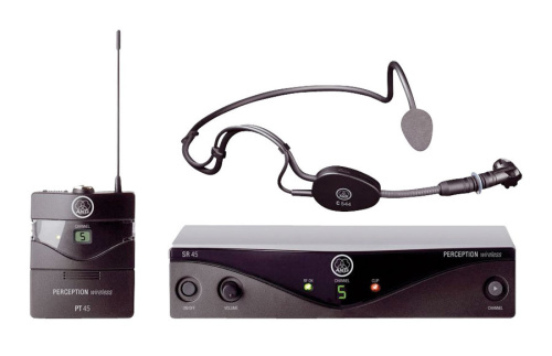AKG Perception Wireless 45 Sports Set BD A (530-560): радиосистема с порт.передатчиком, 8 каналов + микрофон с оголовьем C544L фото 2