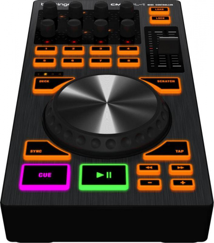 BEHRINGER CMD PL-1 MIDI контроллер в DJ дэки с jog-колесом со встроенным USB хабом на 4 порта, переключателем дэки и регуляторам фото 2