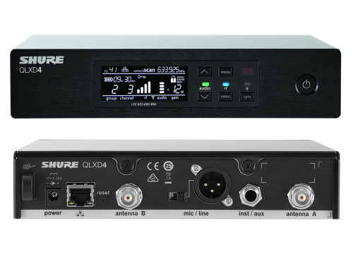SHURE QLXD24E/SM87 G51 вокальная радиосистема с ручным передатчиком SM87, частоты 470-534 MHz фото 2