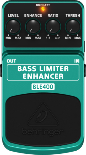 Behringer BASS LIMITER ENHANCER BLE400 педаль limiter/enhancer для бас гитары, сглаживание пиков при использовании slap техники