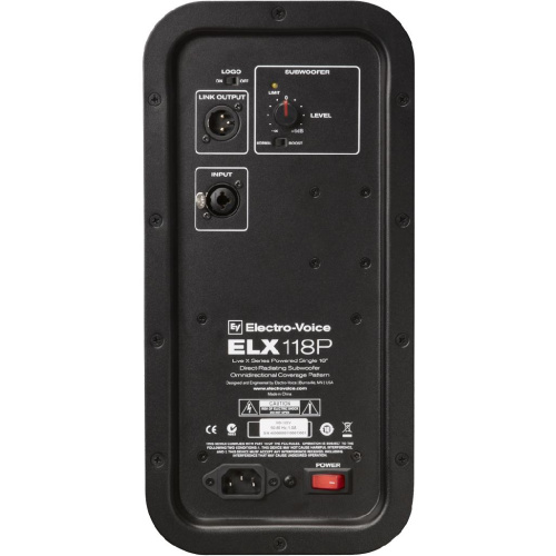 Electro-Voice ELX118P активный сабвуфер, 18', 700Вт, макс. SPL - 134дБ, 32Гц-130Гц, цвет черный фото 3