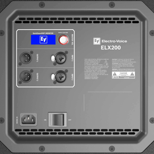 Electro-Voice ELX200-12SP сабвуфер, активный, 12'', макс. SPL 129 дБ (пик), 1200W, с DSP, 49Гц-135Гц, цвет черный фото 2