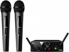AKG WMS40 Mini2 Vocal Set вокальная радиосистема US45AC  с приёмником SR40 Mini Dual и двумя ручными передатчиками