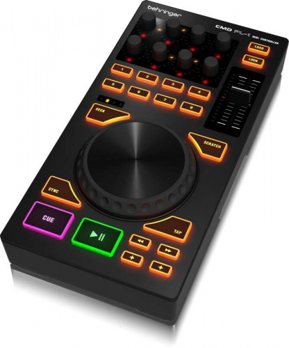 BEHRINGER CMD PL-1 MIDI контроллер в DJ дэки с jog-колесом со встроенным USB хабом на 4 порта, переключателем дэки и регуляторам фото 3
