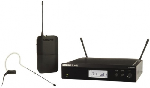 SHURE BLX14RE/MX53 M17 662-686 MHz радиосистема головная с микрофоном MX153. Кронштейны для крепления в рэк в комплекте фото 2