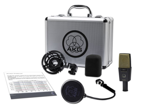конденсаторный микрофон с 1" мембраной 2072Z00230. В комплекте: H85 держатель, PF80 поп-фильтр, W414 ветрозащита, кейс жесткий фото 2