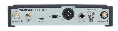 SHURE GLXD14RE/93 2.4 GHz рэковая цифровая радиосистема GLX-D Advanced с петличным микрофоном WL93 фото 2