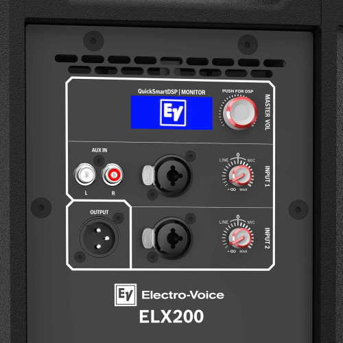 Electro-Voice ELX200-12P акуст. система 2-полос., активная, 12'', макс. SPL 130 дБ (пик), 1200W, с DSP, 57Гц-16кГц, цвет черный фото 2