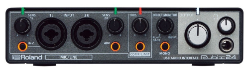 Roland Rubix24 внешний аудио интерфейс, 24 бит/192кГц, 2 вх./4 вых., USB, MAC/PC/iPad фото 2