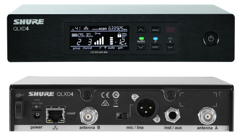 SHURE QLXD14E/93 G51 радиосистема с поясным передатчиком и петличным микрофоном WL93 (круговая направленность) фото 3
