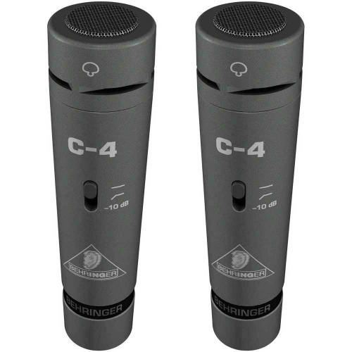 BEHRINGER C-4 комплект из 2-х кардиоидных конденсаторных микрофонов, включает планку с держателями, ветрозащиту, кейс фото 2