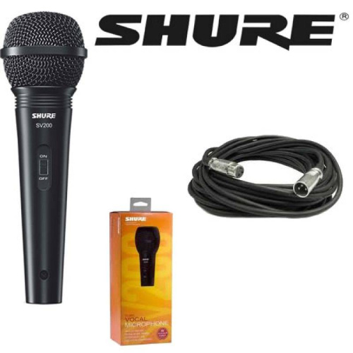 SHURE SV200-A микрофон динамический вокальный с выключателем и кабелем (XLR-XLR), черный фото 2