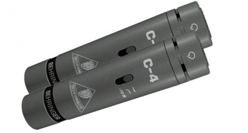 BEHRINGER C-4 комплект из 2-х кардиоидных конденсаторных микрофонов, включает планку с держателями, ветрозащиту, кейс фото 3