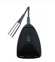 SHURE MX392BE/C плоский (поверхностный) конденсаторный кардиоидный микрофон, черный, крепление провода сквозь стол