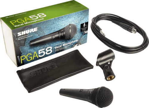 SHURE PGA58-QTR-E кардиоидный вокальный микрофон c выключателем, с кабелем XLR -1/4' фото 2